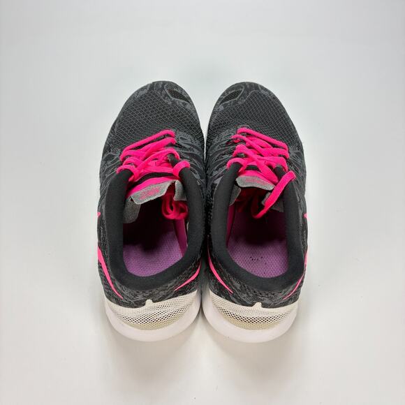 Nike Free 5.0 Gray Pink Running Shoe Sneakers Lace Up 705347-016 Women's Size 8 - Picture 6 of 10
